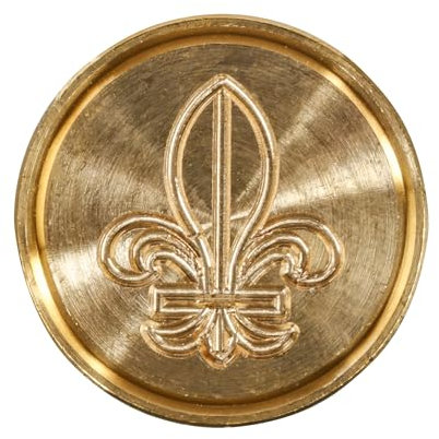 Georges Lalo Set sceau pastille en laiton Symbole Fleur de Lys