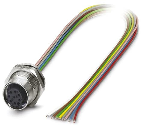 PHOENIX CONTACT SACC-DSI-FS-8CON-PG 9/0.5 SCO Sensor/Aktor Einbaubuchse, 8 Polig, M12 Speedcon, Hinterwund/Schraubmontage mit Pg9-Gewinde, 0.5m TPE-Litze, 8 x 0.25mm² Leiterquerschnitt