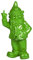 Stone-Lite - Statuette de Nain de Jardin Faisant Un Doigt d'honneur - Cadeau Amusant - Vert - 20 cm