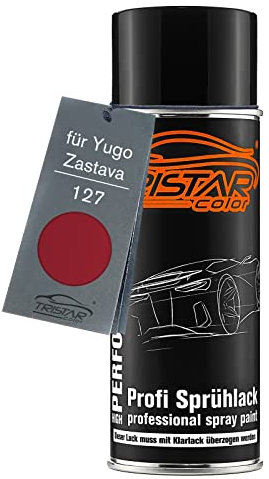 TRISTARcolor Autolack Spraydose für Yugo/Zastava 127 Dunkelrot/Red/Crvena Basislack Sprühdose 400ml