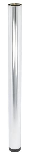 WAGNER Möbelbein/Tischbein/Möbelfuß/Systemrohr TENO - Ø 60 x 710 mm, individuell mit TENO System und QuickClick kombinierbar, Stahl verchromt, Tragkraft 50 kg - 12351001