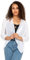 likemary Bolero Damen festlich - Bolerojäcken für Abendkleid - Eleganter durchsichtiger Cardigan - Überwurf für tagsüber & Abendveranstaltungen Weiß 38 (UK 12)