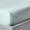 HOMESCAPES Extra hohes Spannbettlaken Bio-Baumwolle 180x200 cm hellblau, Satin Bettlaken mit Gummizug, Fadendichte 400