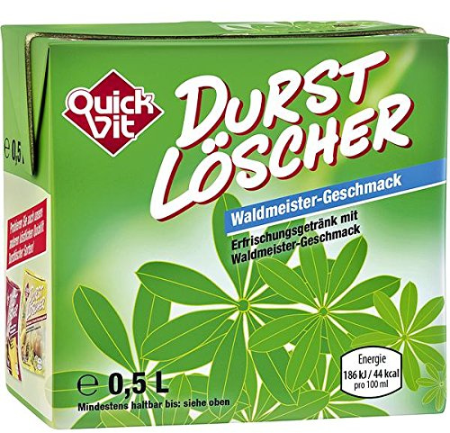 24 Packungen a 500ml Durstlöscher Quickfit Waldmeister mit Strohhalm