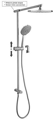 Paffoni ZCOL847CR ricambio - Supporto doccia fisso tondo in metallo per colonne ZCOL603- ZCOL613