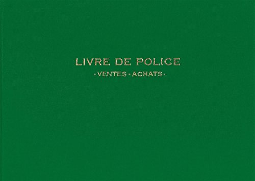 Registre de police, métaux précieux, ventes été achats (or) 21 x 30 cm, 200 pages
