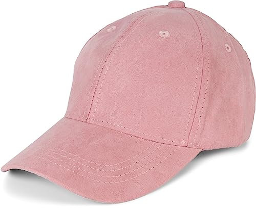 styleBREAKER Unisex 6-Panel Baseball Cap in Veloursleder Optik | Verstellbares Basecap in Wildleder Style für Damen und Herren | Soft Touch Schildkappe für Freizeit und Sport, Farbe:Rose