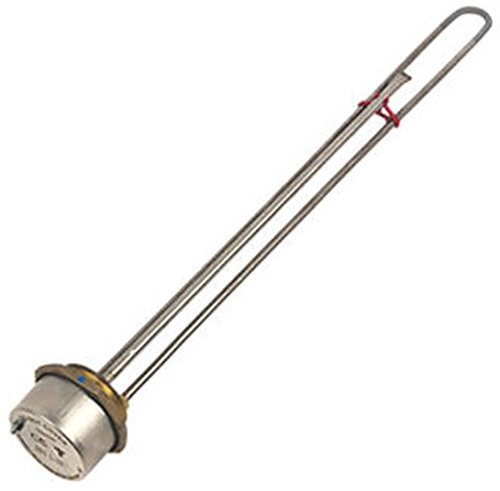 SPARES2GO 27 Incoloy Hard Water Immersion Heater Element + Incoloy Pocket + Thermostat
