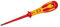 C.K Dextro VDE Slotted Screwdriver 3.5mm x 100mm, Electricians Insulated Flat Head Screwdrivers, 10,000v Test, Gripping Precision Tip, Electrical Terminal Flathead Screw Driver, Hand Tools T49144-035
