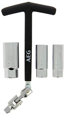 AEG 005000 Clé à Bougie 3 Douilles, 14-16-21 mm
