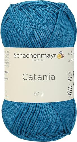 Schachenmayr Catania Hand Knitting Wool/Yarn Cotton, 11.5 x 6 cm, Cotton, Ocean, 11,5 x 5,2 x 6 cm