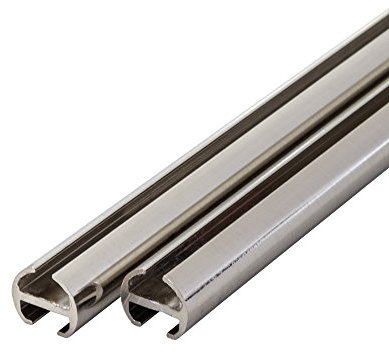 Victoria M. Gardinenstange Vorhangstange Vorhangschiene 2-läufig, Aluminiumlegierung Silber, 280 cm (4 x 140 cm)