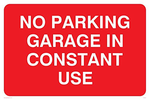 Viking Signs PR1407-A4L-V englisches Schild „No Parking Garage In Constant Use, Vinyl, 200 x 300 mm (H x B)