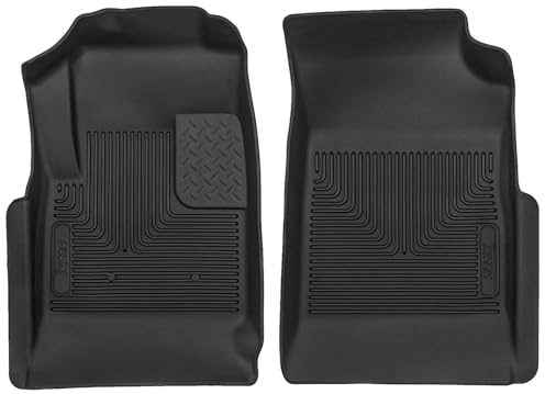 Husky Liners X-act Contour Floor Mats | Fits 2015-2022 Chevrolet Colorado & GMC Canyon Crew/Extended CAB ONLY | Front Row, 2-pc Black - 53121