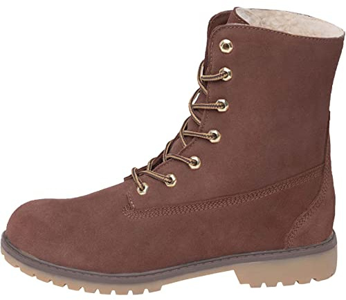 Nebulus Herren Winterstiefel OTTAWA, warme Stiefel mit Merinowolle, Lederstiefel, taupe - 46