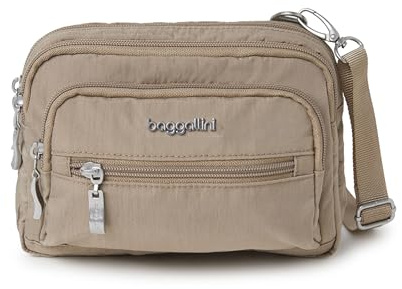 Baggallini Umhängetasche mit drei Reißverschlüssen