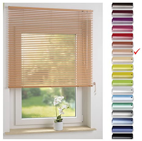 Mundo Online GmbH Liedeco | Aluminium-Jalousie | apricot B90cm x H130cm