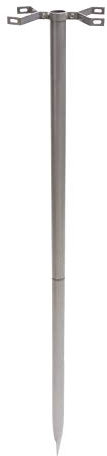 DEMA Ständer Halter für American Mailbox – US Retro Briefkasten Standbriefkasten, Silber, Robuster Standfuß für Außenbereich, Ideal für Postkastenmontage