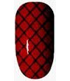 Ninxae Nail Wraps - Red and Black Fishnet