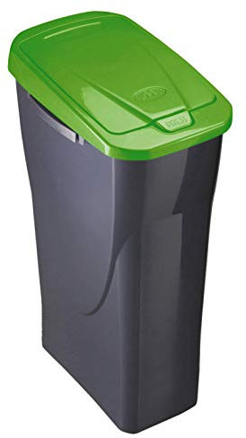 M-HOME Cubo 25 L ECOBIN con Tapa de Color Verde 21,5x36x51 cm