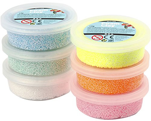 Foam Clay 78812 - Modelliermasse Glitter Sortiment, 6 x 14 g Dose