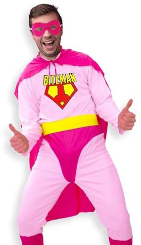 Sud Trading Déguisement Biteman Homme - Rose - Taille Unique