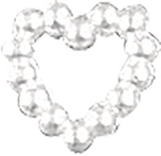 1 Pack. Plastik-Mini-Perlenherzen ca. 1,0 cm 48-tlg., in Dose