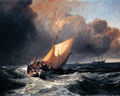 1art1 Joseph William Turner Poster Holländische Boote Im Sturm, 1801 Kunstdruck Bild 50x40 cm