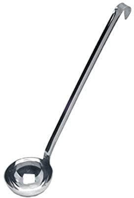 Genware 62706 Stainless Steel 6 cm One Piece Ladle, 1.5oz Capacity, 27 cm Length
