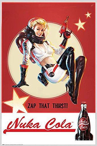 Fallout Poster 4 Nuka Cola Zap That Thirst! (61cm x 91,5cm) + Un Poster Bora Bora en Cadeau!