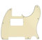 Musiclily 8 Löcher Humbucker Tele Pickguard Gitarre Schlagbrett für Fender American/Mexican Standard Telecaster Modern Style E-Gitarre,3 lagig Crème
