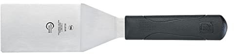 Mercer Culinary Millennia 4 x 2.5-Inch Square Edge Turner, Stainless Steel, 15x10x3 cm, Black