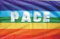 Flagge 90 x 150 : PACE mit Ösen