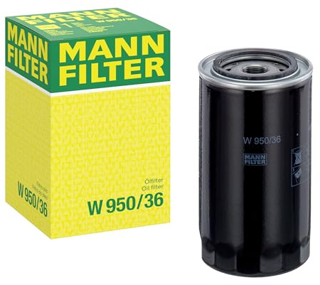 MANN-FILTER, W 950/36 Oil Filter | For Trucks & Buses, Highest Filtration Performance, Engine Protection, High Quality Sealing, True OE Engineering