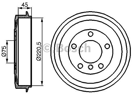 Bosch 0986477043 Brake Drum
