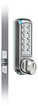 CL2255 Electronic Tubular Mortice Latch Brushed Steel