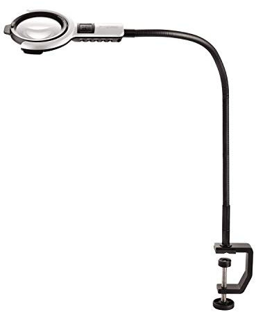 Eschenbach 27815 LED Lupe VarioLED Flex XL Lupe Objektivdurchmesser 76 mm, Lav Abstand