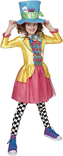 Mad Hatter Girls Fancy Dress Tea Party Book Day Alice in Wonderland Costume New (11-12 years)