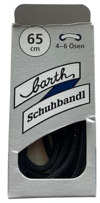 Barth Dicke Runde Schnürsenkel - Schwarz 65 cm
