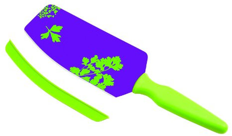 Kuhn Rikon 22788 Flexi Couteau à Herbes et Légumes Vert/Violet 26,5 x 7,2 x 1,5 cm