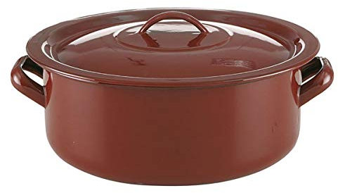 Quid Clasico Esmalte Cacerola Acero Esmaltado 40cm - 20l Acero Carbonatado Apto Vitrocerámica Apto Inducción Antiadherente