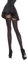 Fiore Collant 40 den avec couture rouge décorative, noir, taille 4
