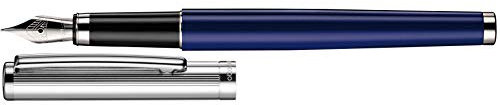 Otto Hutt design 01 Füllfederhalter 068-61026 – Füller mit hochwertiger Beschichtung und glänzender Oberfläche in der Farbe Blau – Federstärke B