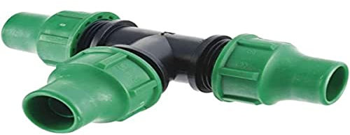 Provence Outillage D1620 Raccord Té avec 3 Têtes pour Tuyau Vert/noir - 16 mm