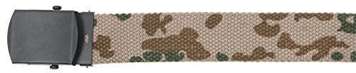 MFH Gürtel mit Metallschloß Koppel Stoffgürtel Länge bis 130 cm verstellbar Breite: 3 cm viele Farben (Tropentarn)