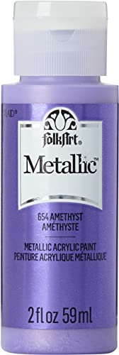 FolkArt Metallic Acrylic Paint in Assorted Colors (2 oz), 6102, Rose Gold 2 Ounce amethyst