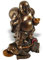 lachineuse - Feng Shui lachende Buddha-Statue - 13 cm bronzefarben - Zen und Glücksdekoration - Chinesisches Dekoobjekt für den Innenbereich - Geschenkidee China Asien Viel Glück