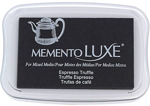 Tsukineko Memento Luxe Mixed Media Stempelkissen, Espresso Truffle, Synthetic Material, braun, 9.9 x 6.6 x 1.8 cm