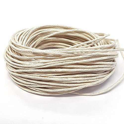 Présentoirs pour bijoux Accessoires création Fil Coton ciré 1 mm (10 mètres) Beige
