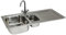 Fregadero de Cocina 1 Seno+Escurridor Sobre Encimera en Acero Inoxidable 105x50cm con Grifo Victoria+Kit para Drenaje y Fontanería GRATIS Lavaplatos Pila Cocina 1 Seno+ Escurridor para Lavar Platos